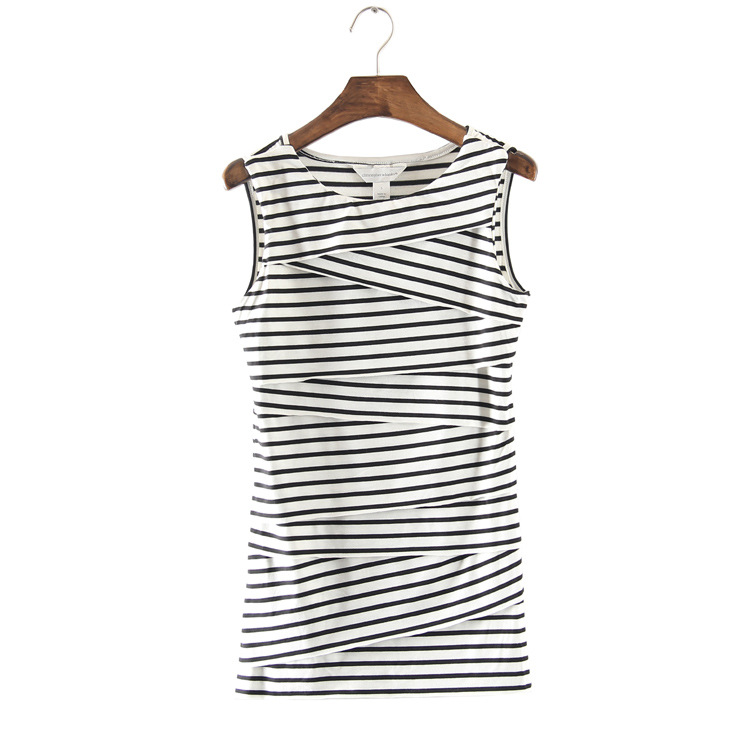 批发采购女式<em>马甲</em>背心-<em>S1</em>夏装新款层次弹力条