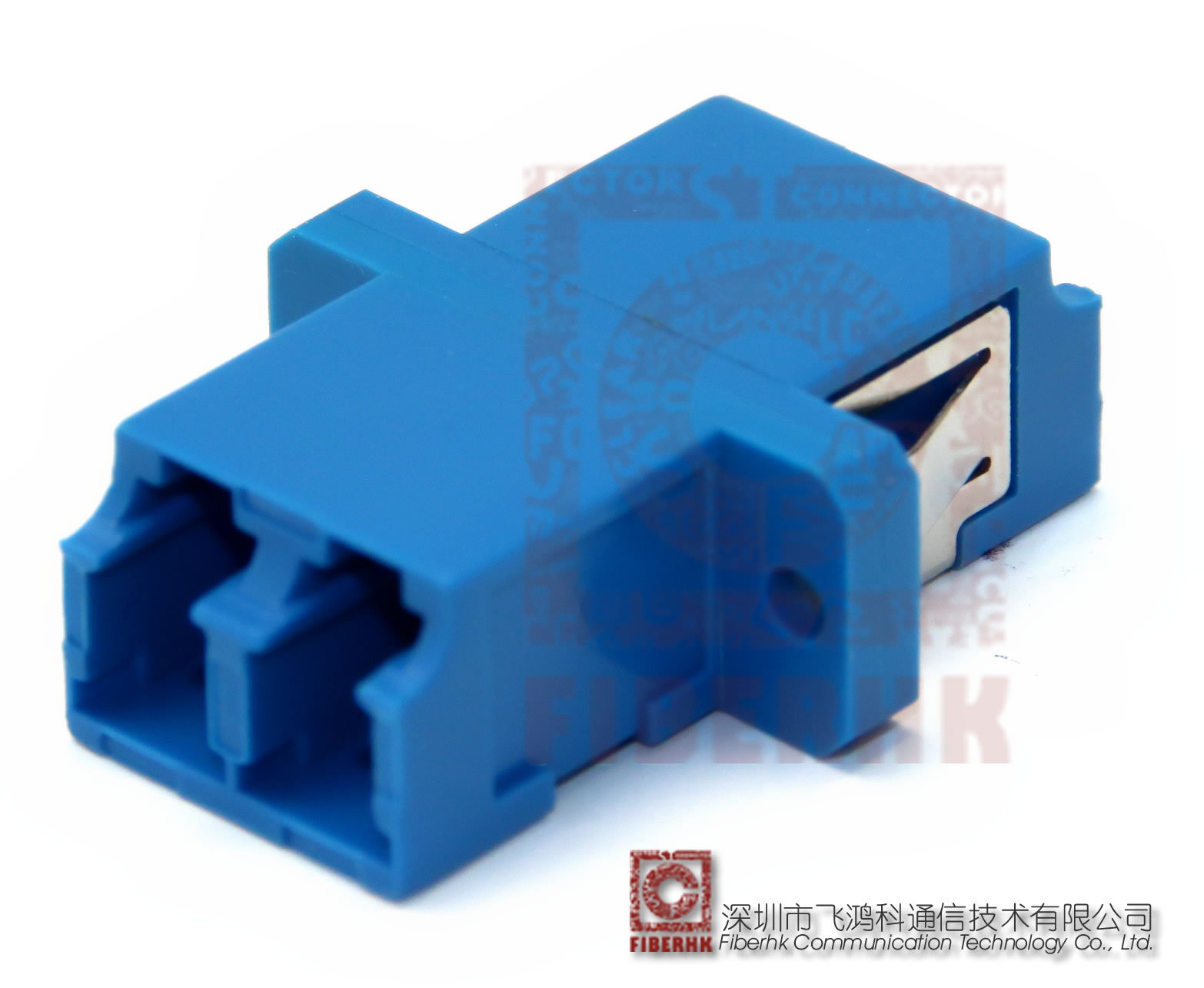 lc 双通有法兰对称无窗蓝色适配器1