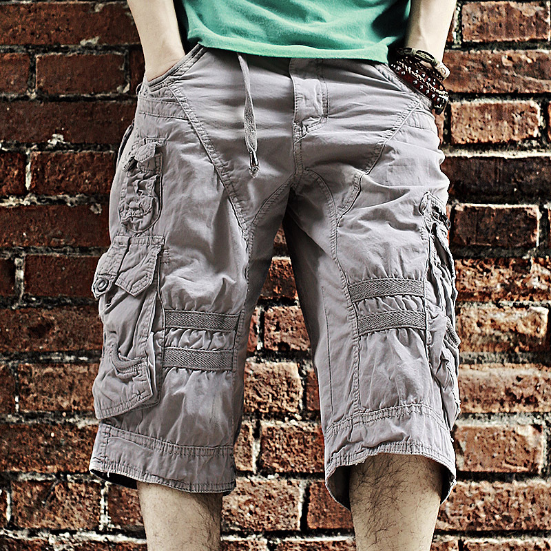 装热卖宽松<em>户外</em>休闲男式工装裤<em>短裤</em>大码<em>男士</em>多