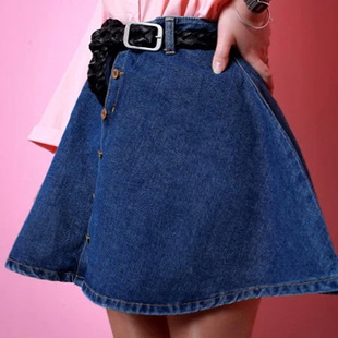 批发采购半身裙-2014新款韩版复古时尚牛仔短