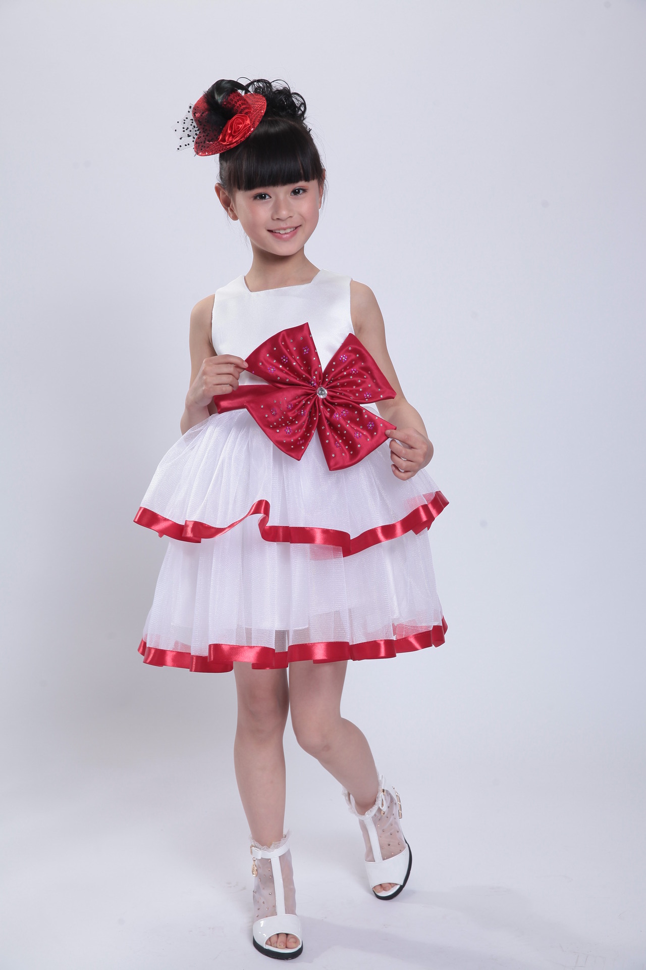 童表演服/舞蹈服-2014<em>女童装</em>连衣裙公主婚纱裙