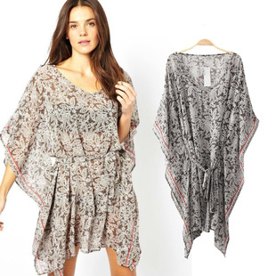 批发采购连衣裙-E659女式欧美夏季新款复古印