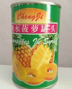 成吉菠萝罐头/成吉菠萝旋片罐头 /成吉糖水菠萝罐头 425g