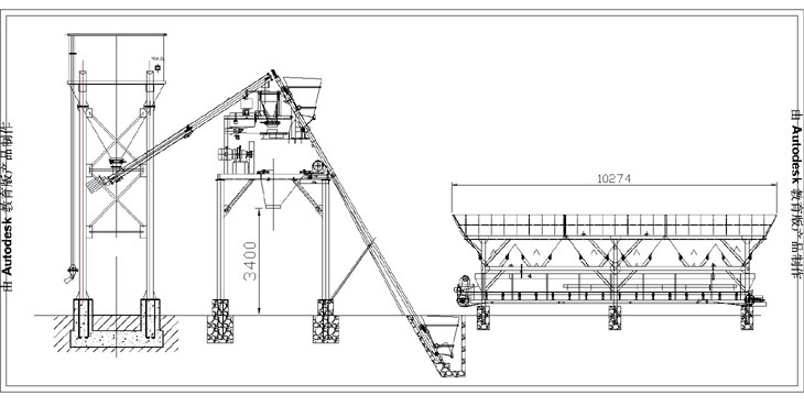 1600-10220-3配料机配js750搅拌机摆放形式