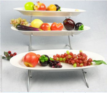 【三层自助餐架展示架食物架食品架子水果架子