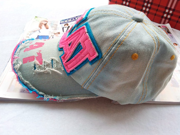 发采购帽子- 磨白做旧牛仔帽子 女 韩版潮帽 BE