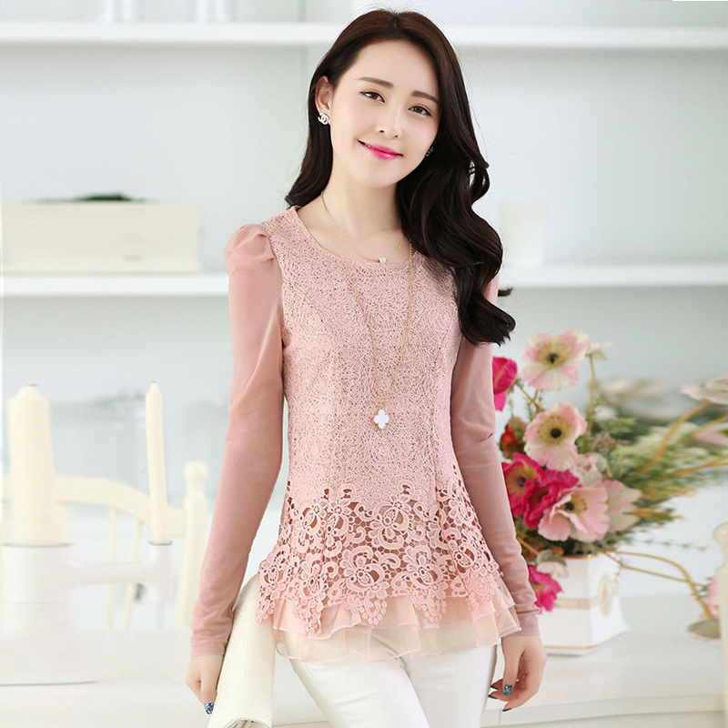 SY2174 新款<em>上衣</em>t恤<em>女</em>长袖打底衫<em>韩版</em>中长款甜