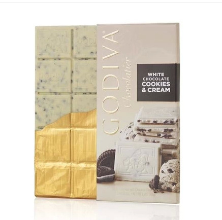Godiva,歌帝梵纯白曲奇奶油巧克力排块 情人节