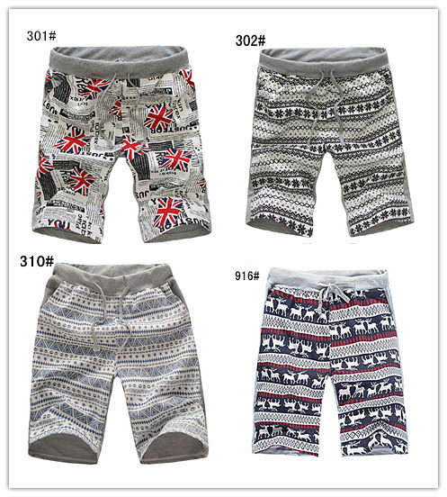 2014夏季新款<em>男士</em>休闲五分裤松紧<em>马裤 图片</em>_