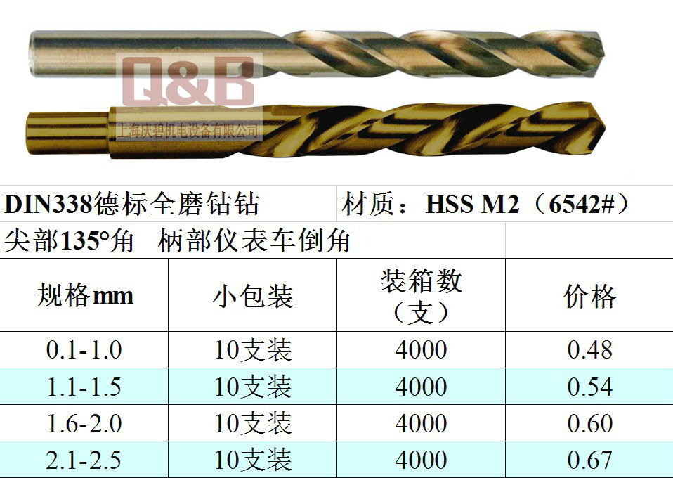 钻头/麻花钻 m2 6542#含钴麻花钻头 直柄麻花钻 麻花钻头 直柄钻