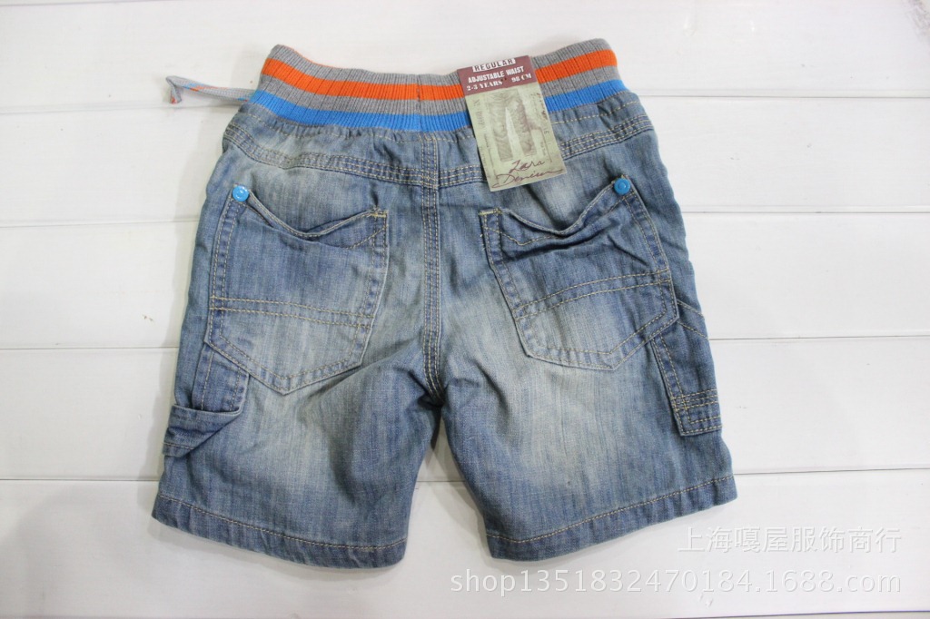 童裤-夏季新款欧美<em>外贸男童牛仔短裤</em>5553#-童