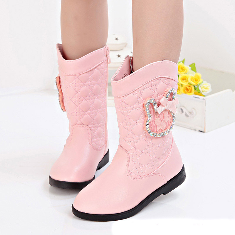 正品批发2014新款女童靴子儿童雪地靴27-37码3色可选