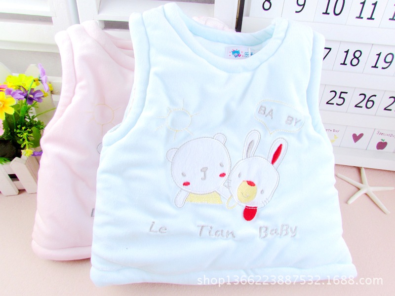 【新款儿童薄棉<em>背心</em> 乐天<em>宝贝</em>夹棉宝宝纯棉春