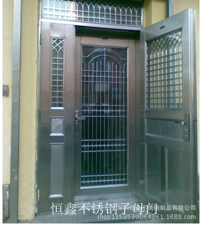 深圳全新304201不锈钢门专业设计防盗门 定做单元门豪华不锈钢门 图集