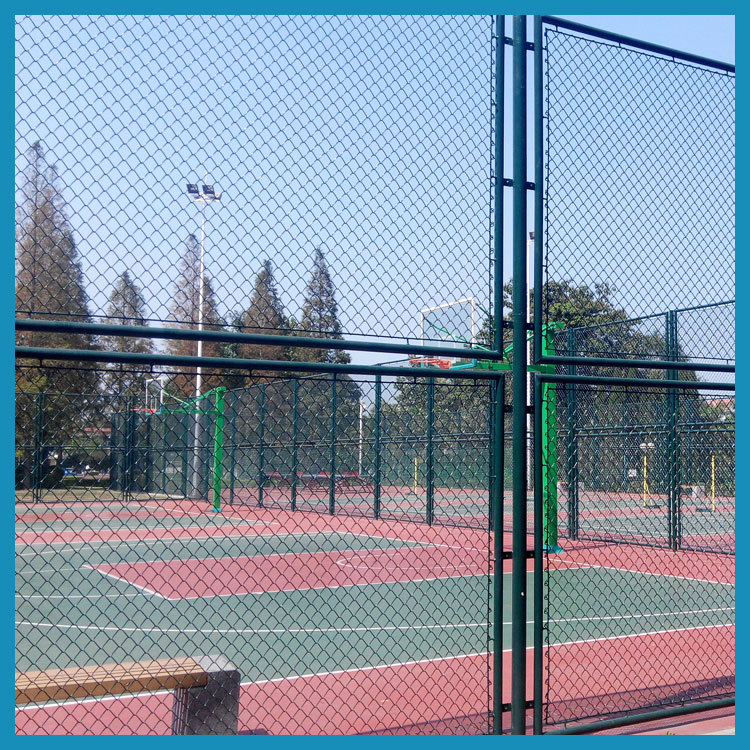 黄山球场围网浸塑工艺 篮球场加工流程 体育场护栏质量
