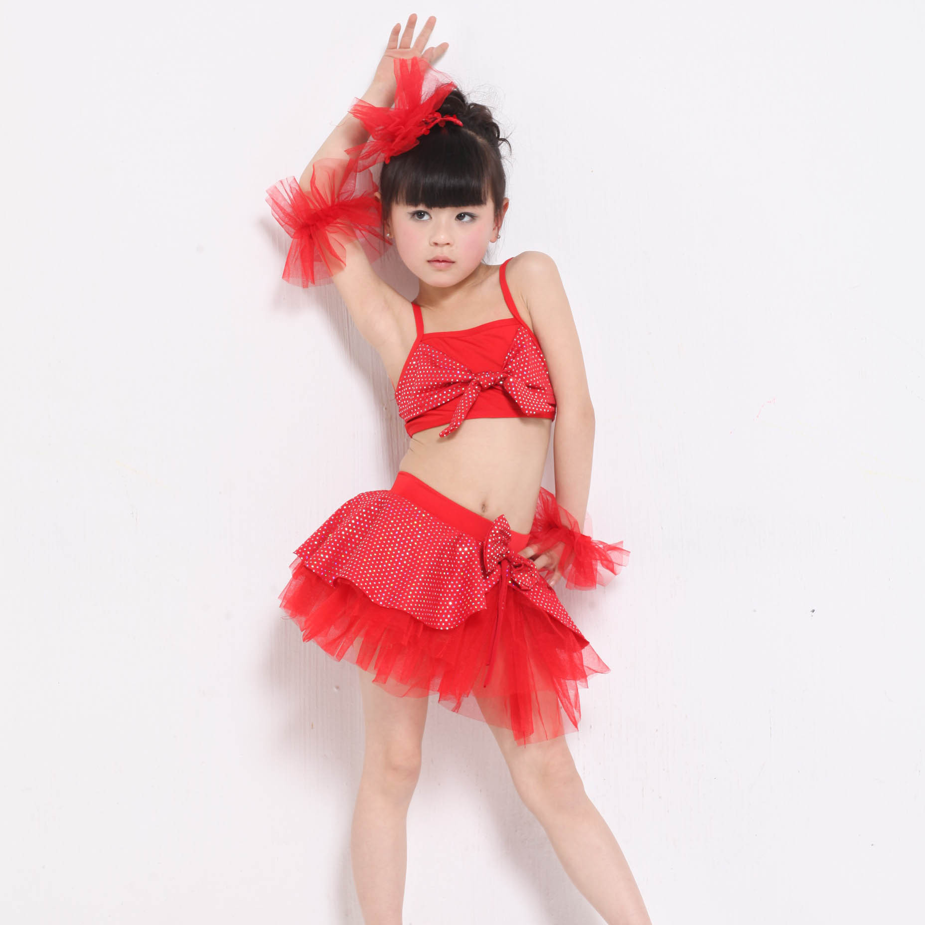 2013新款<em>女童演出服装</em>儿童舞蹈服装啦啦队表