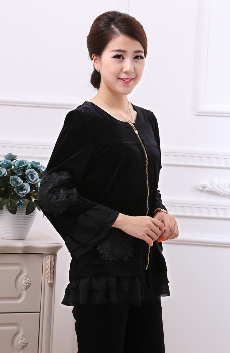 批发采购女式<em>外套</em>-<em>秋装</em>新款<em>女外套金丝绒</em>上衣