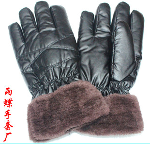 批发采购手套-男士毛口冬款手套皮优革绣花手