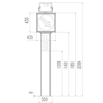 太阳能交通警示柱80