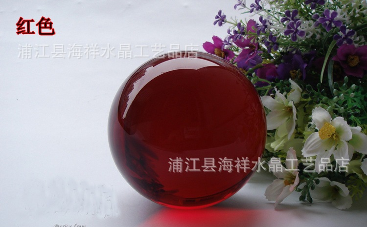 厂家直销 水晶批发k9 红色水晶光球 创意商务礼品,镇宅招财