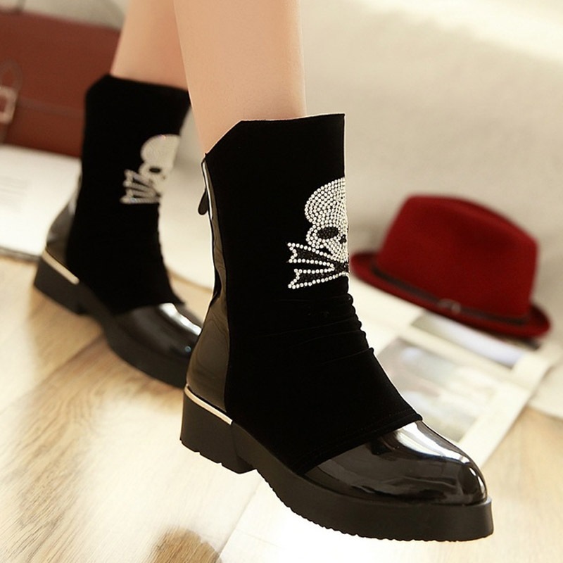 <em>女鞋</em> 无忧<em>批发</em> 韩版防滑低跟短靴 <em>一件</em>代发 图片