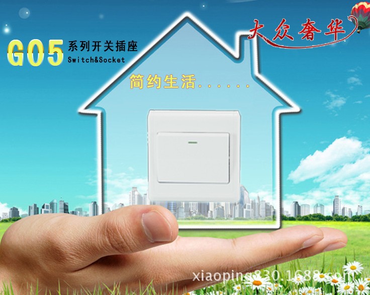 【批发销售 专营公牛正品 二位双开单控开关 G