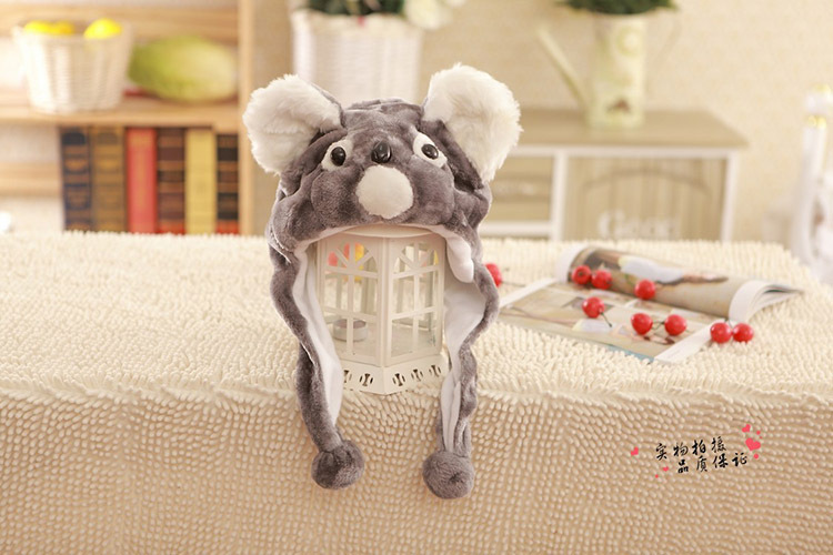 男女儿童宝宝保暖棉帽子韩版潮流冬季动物头可