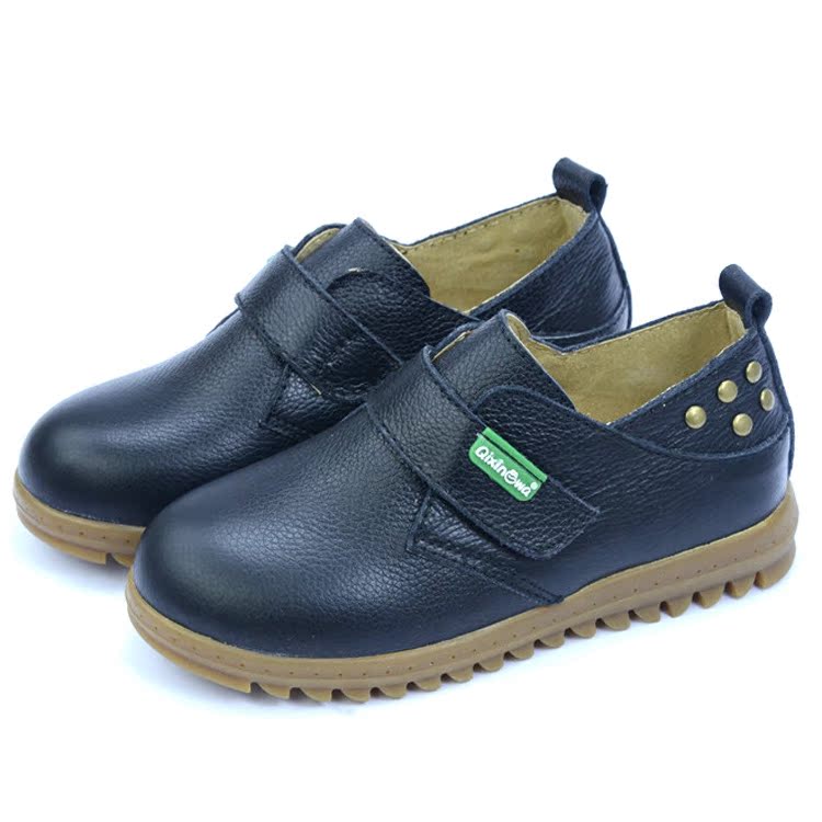 2014春秋款韩版真皮纯色儿童单鞋软底防滑耐磨 厂家批发童鞋