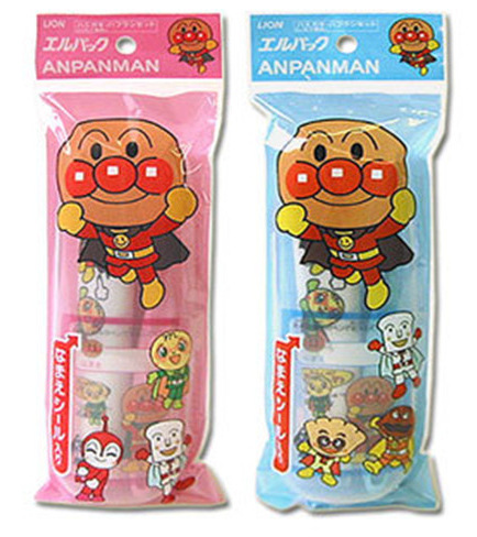 日本产 Lion 面包超人图案儿童牙膏牙刷套装 草
