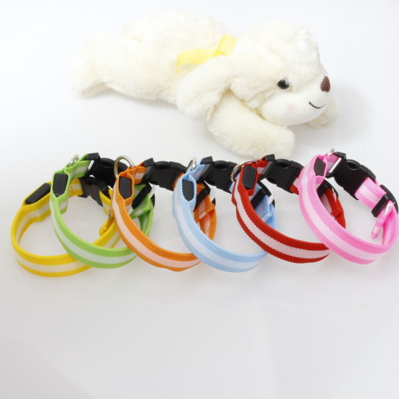 2.5cm条纹光纤狗项?个规?个颜 发光狗项 (7)