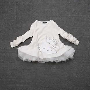 欧冬装新款毛针织卡通头像修身拼接长袖毛衣女 微信代理 t2326