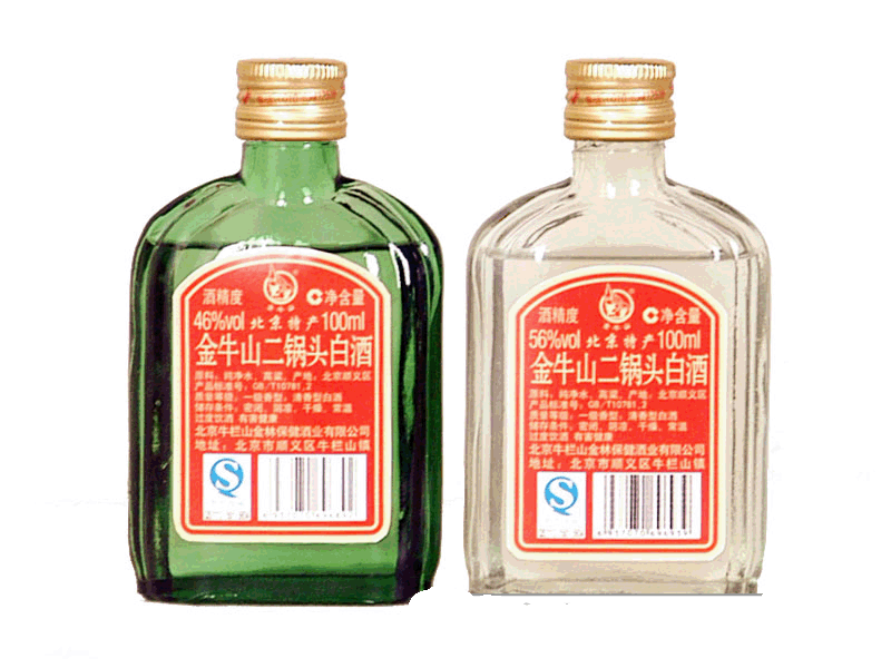 北京牛栏山46/56°牛小二100ml 清香型白酒