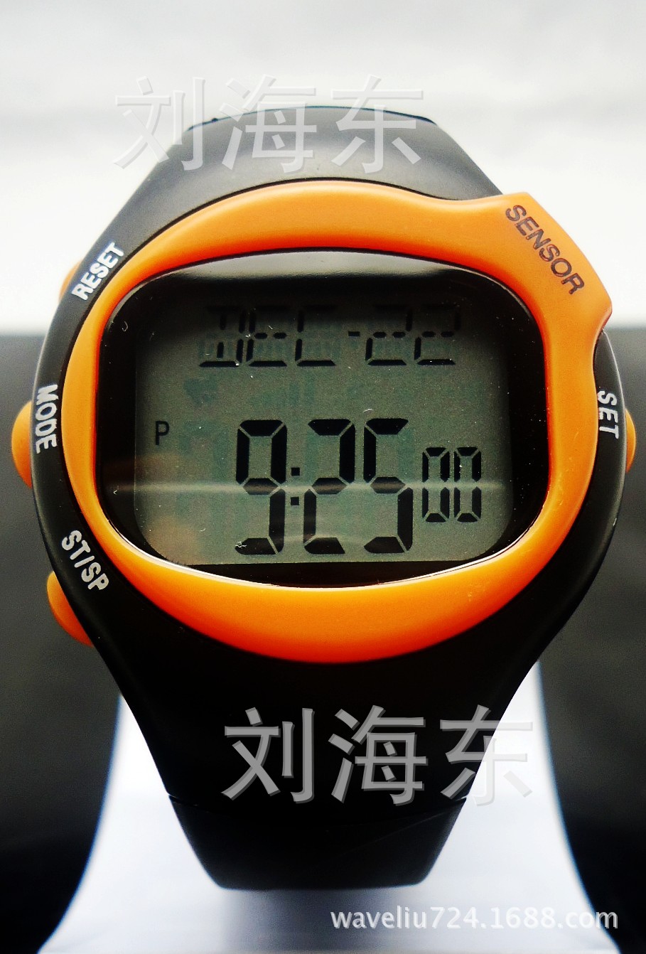 【厂家供应可测量心跳脉搏次数运动腕表表 心