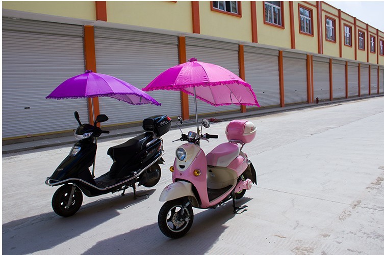 批发采购伞、雨衣-电动车太阳伞 水滴花边彩虹