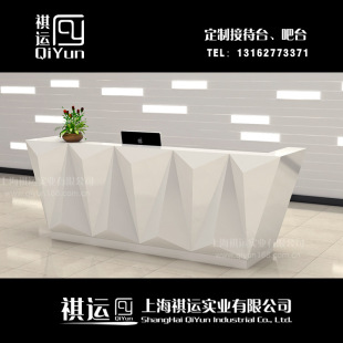 【热卖】人造石前台吧台 办公吧台 收银吧台 异形接待台【上海】