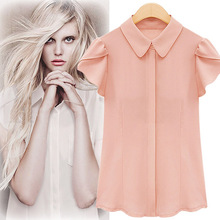 大荷叶边娃娃领衬衣_大荷叶边娃娃领衬衣批发