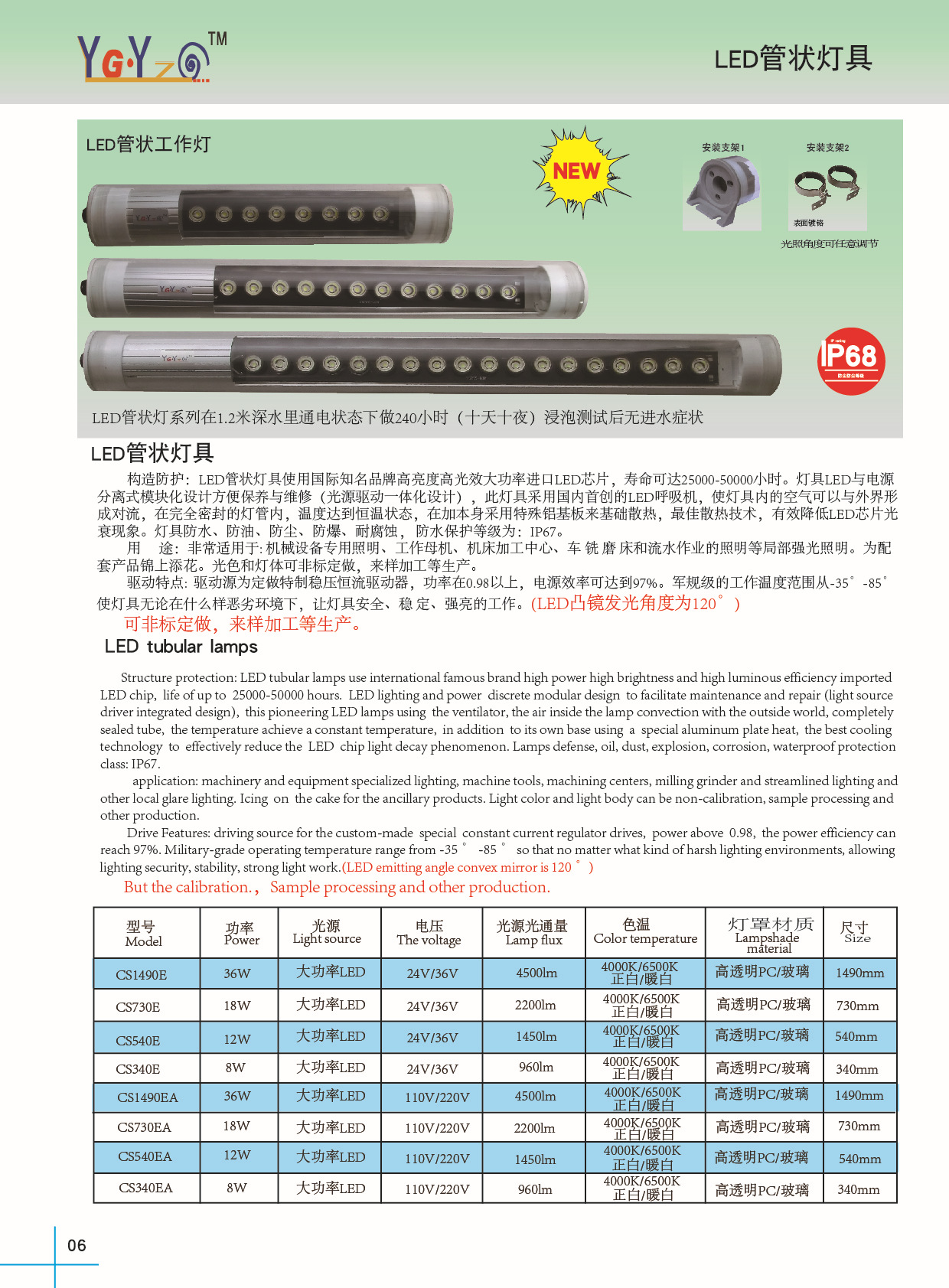 管狀LED防水防爆工作燈 單頁