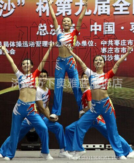 批发采购舞台服、表演服-大众健美操服学生比