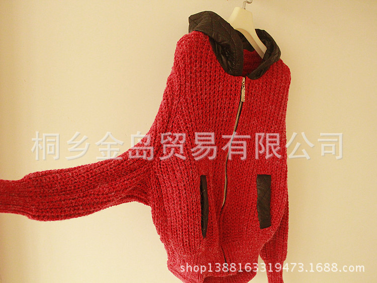 批发采购女式<em>毛衣</em>-2014<em>春款</em>欧美<em>短款</em>蝙蝠型针