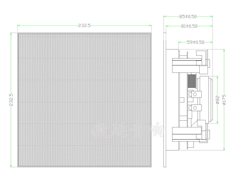 TH525-2HP 带方形网罩-Model