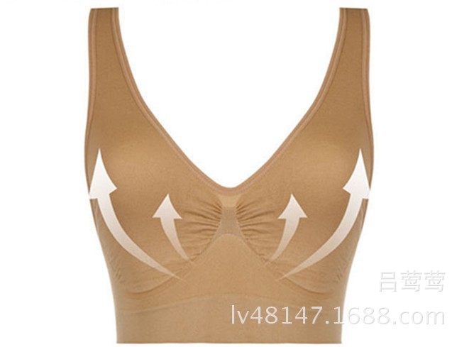 背心、裹胸、内穿t恤-无痕无缝运动<em>文胸</em> 无钢无