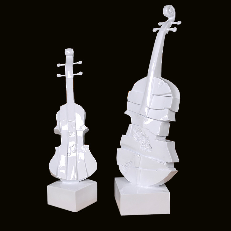 【现货供应 树脂抽象雕塑小提琴家居摆件 简约