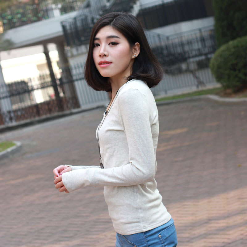 一件代发2014春季新款<em>女装精</em>纯色针织衫褶皱