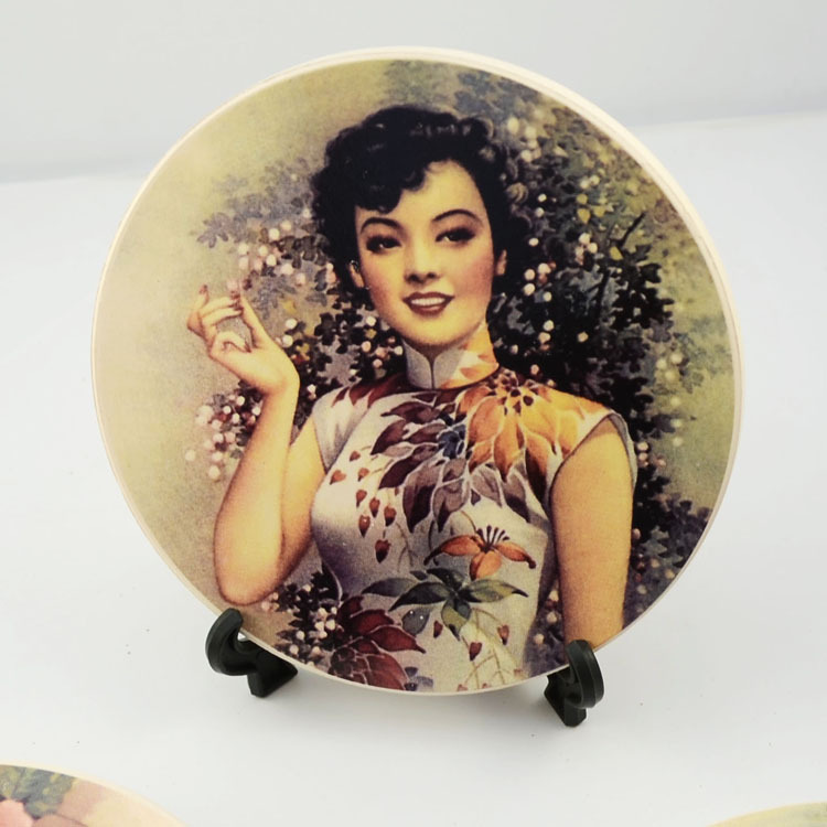 老上海 风韵<em>女人</em> 杯垫 B 节日<em>商务礼品</em> 企业定制
