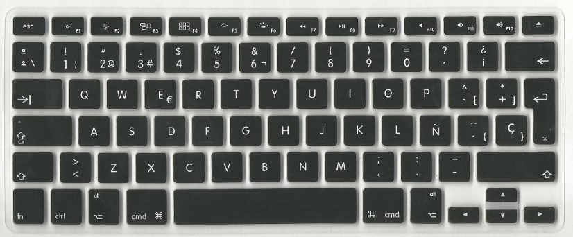 【厂家直销定做苹果笔记本键盘膜 西班牙语 欧
