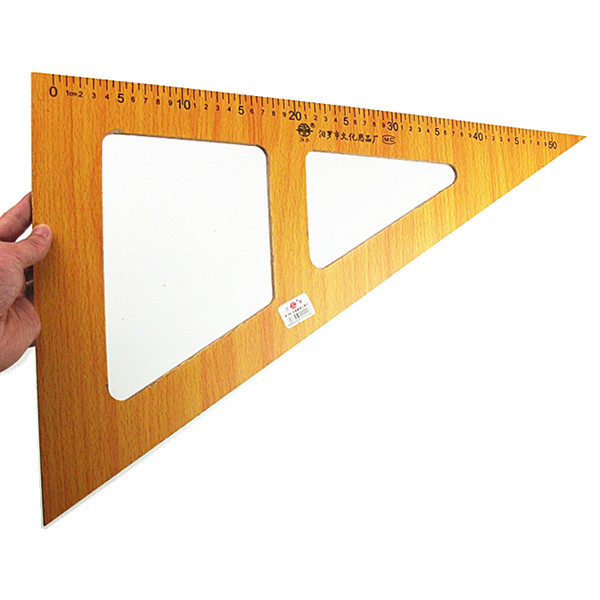 尺子-木质三角尺 量角器 50cm三角板 教学教师