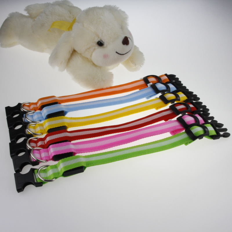 2.5cm条纹光纤狗项?个规?个颜 发光狗项? height=