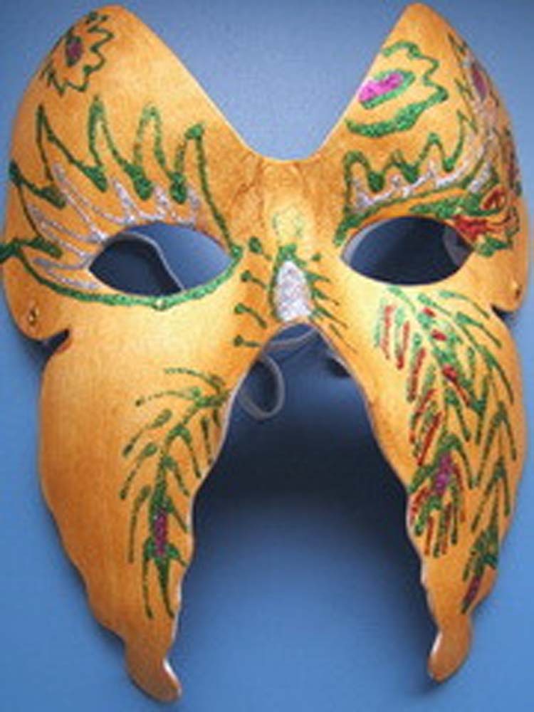 批发采购化妆服饰道具-纸浆面具 自画面具 手绘