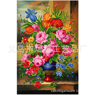 批发采购布艺工艺品-花枝招展钻石画diy 厂家直