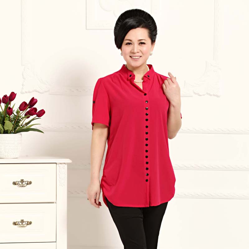 2014夏季新款中老年女装时尚妈妈装短袖T恤 